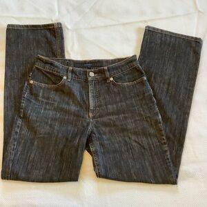 Escada Straight Leg Five Pocket Black Jeans Sz-38/8